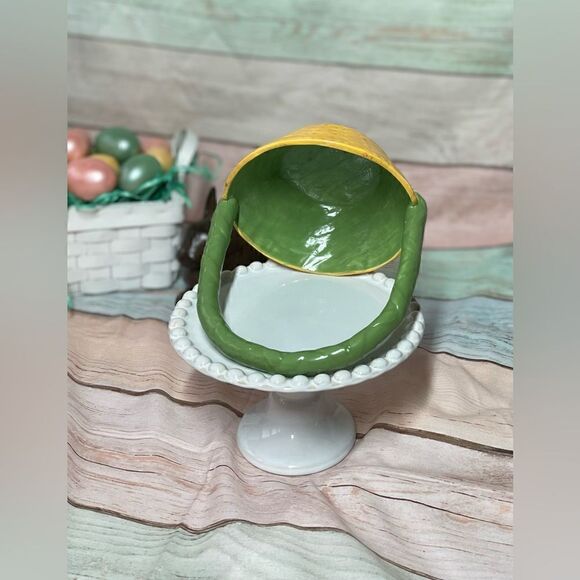 1980s Vintage Homemade Ceramic Basket EPC Spring Home Decor - Picture 7 of 9